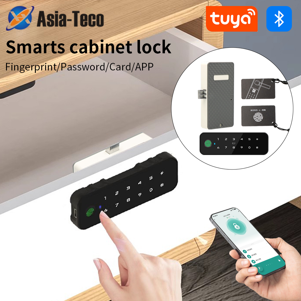 Furniture Hardware Tools - Tuya Bluetooth Smart Wood Cabinet Fingerprint