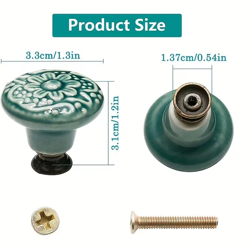 12pcs Ceramic Cabinet Knobs, F - Furniture Hardware Tools review and price
