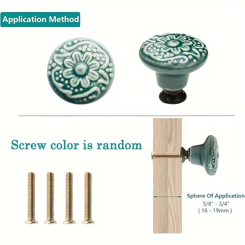 12pcs Ceramic Cabinet Knobs, F - Furniture Hardware Tools review and price