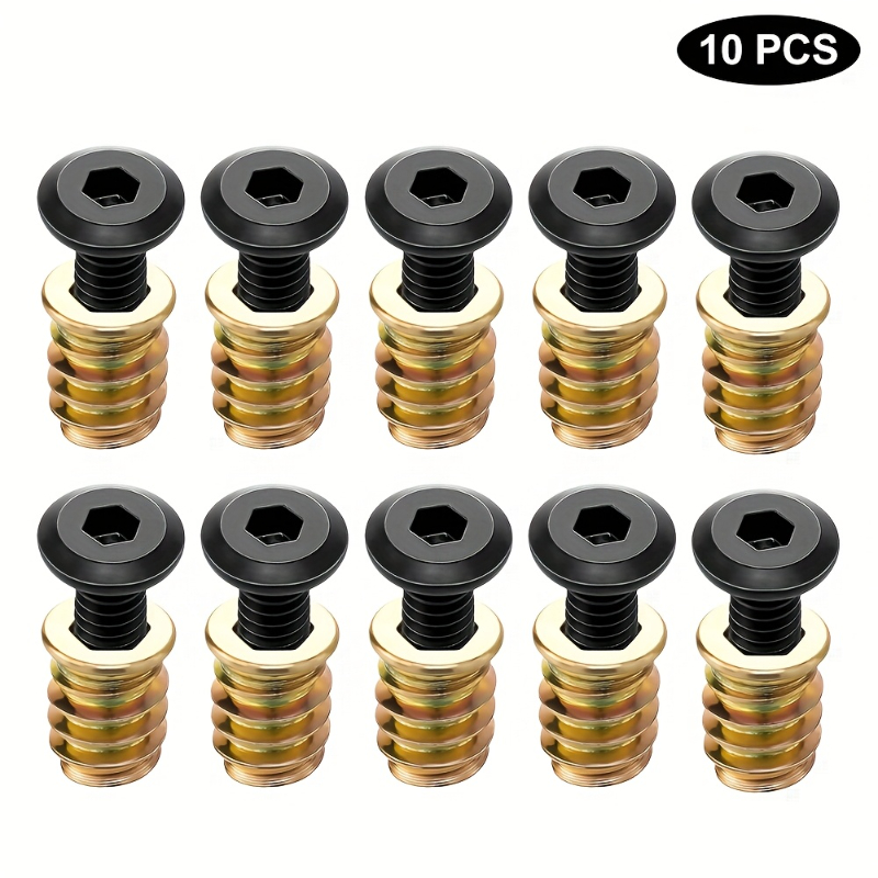 10PCS Nut Threaded Inserts Com - Furniture Hardware Tools review and price